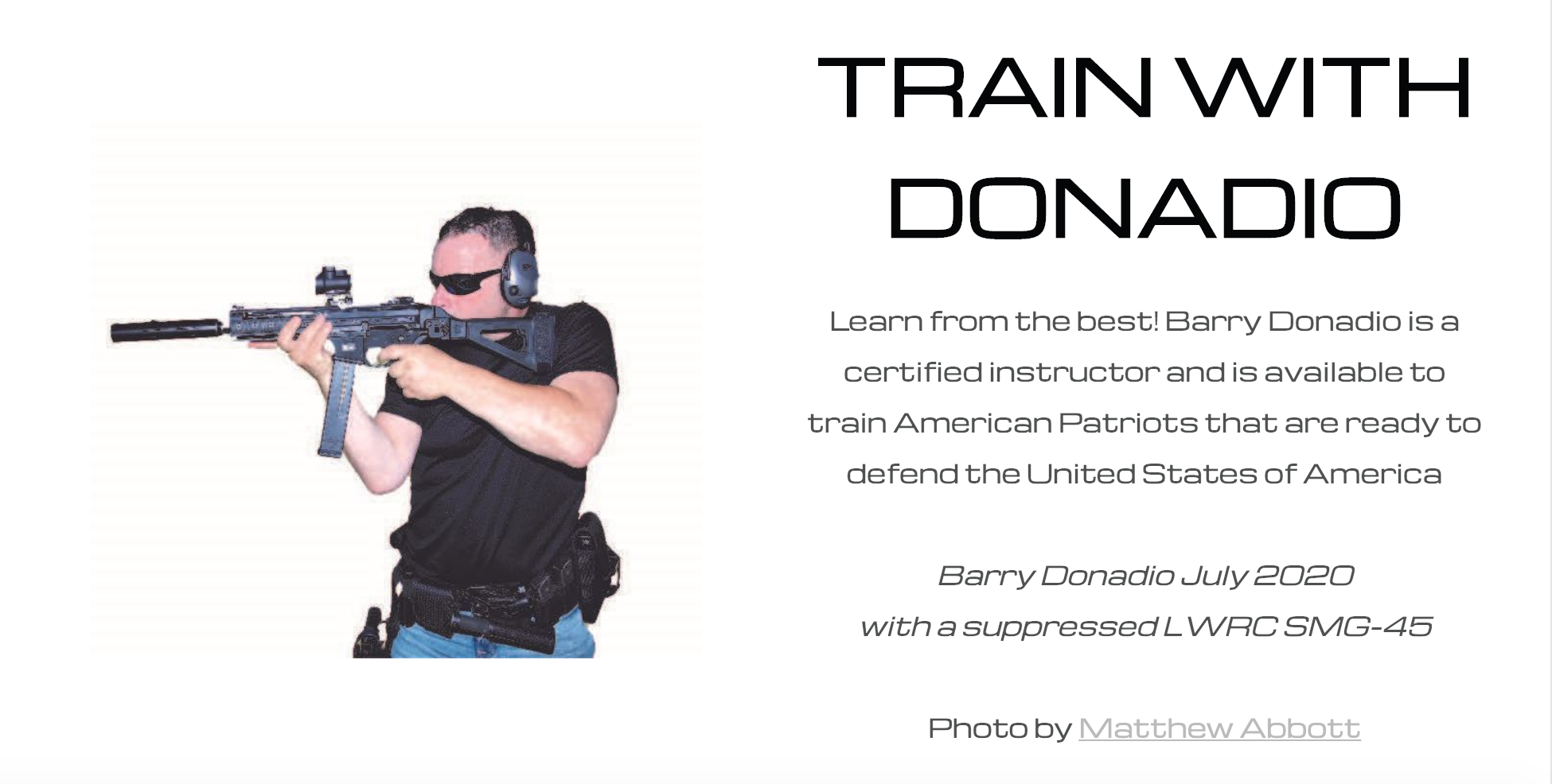 TRAIN WITH BARRY DONADIO Public Security LLC August 2020